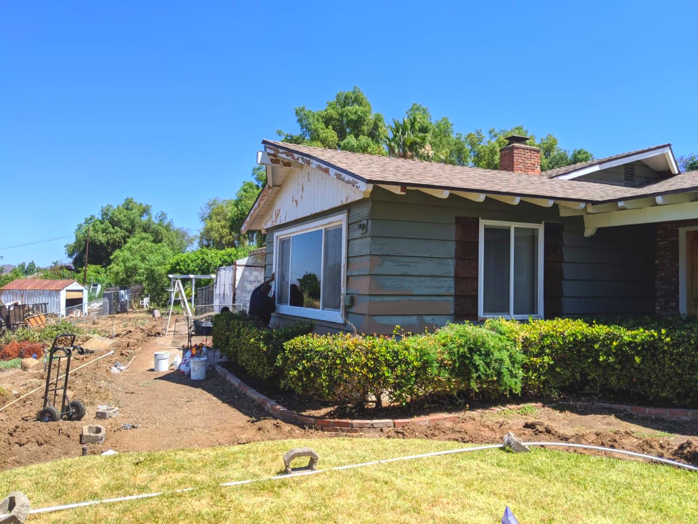 House Painting Job in Progress in San Diego 92114