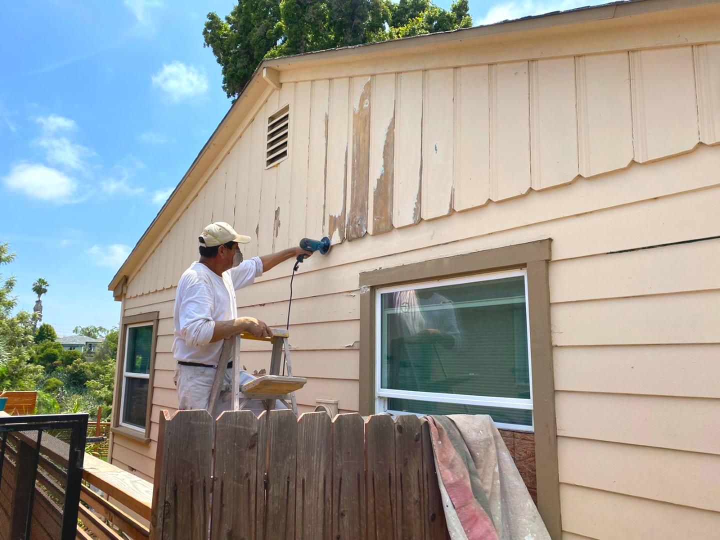 House Painting in progress in San Diego, 92114 1